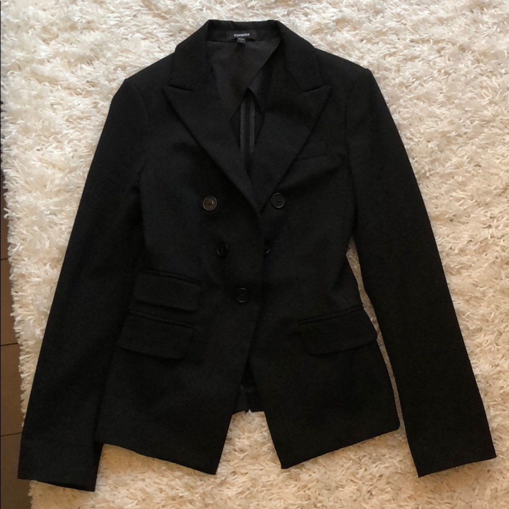 Like New Express Black Suit Jacket Blazer Sz 0